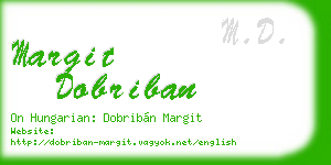 margit dobriban business card
